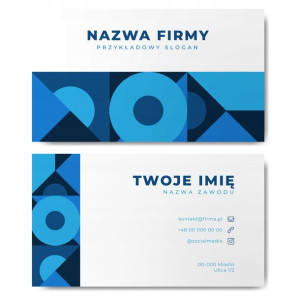 Wizytówki firmowe gotowy projekt 500 sztuk
