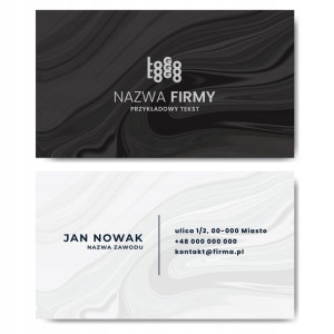 Wizytówki firmowe gotowy projekt 100 sztuk