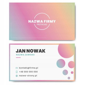 Wizytówki firmowe gotowy projekt 250 sztuk