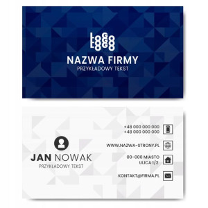 Wizytówki firmowe gotowy projekt 100 sztuk