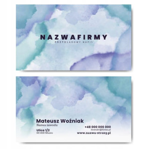 Wizytówki firmowe gotowy projekt 250 sztuk