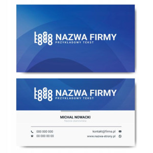 Wizytówki firmowe gotowy projekt 100 sztuk