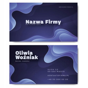 Wizytówki firmowe gotowy projekt 100 sztuk