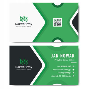 Wizytówki firmowe QR gotowy projekt 500 sztuk