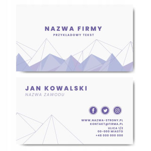 Wizytówki firmowe gotowy projekt 500 sztuk