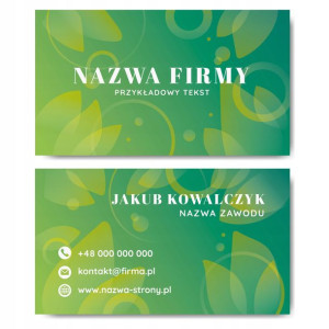 Wizytówki firmowe gotowy projekt 100 sztuk