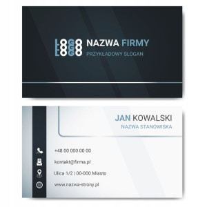 Wizytówki firmowe gotowy projekt 500 sztuk
