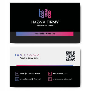 Wizytówki firmowe QR gotowy projekt 250 sztuk