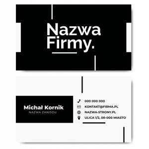 Wizytówki firmowe gotowy projekt 500 sztuk