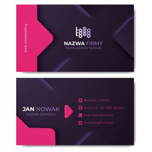 Wizytówki firmowe gotowy projekt 500 sztuk