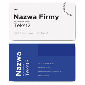 Wizytówki firmowe gotowy projekt 500 sztuk