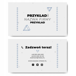 Wizytówki firmowe gotowy projekt 100 sztuk