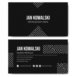 Wizytówki firmowe gotowy projekt 1000 sztuk