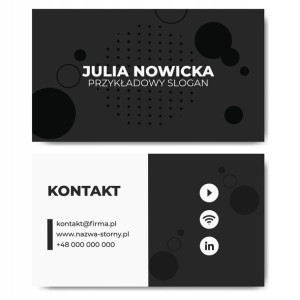 Wizytówki firmowe gotowy projekt 250 sztuk