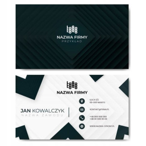 Wizytówki firmowe gotowy projekt 500 sztuk