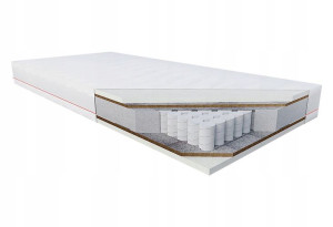 Wysoki Średnio Twardy Materac 200x200 26CM Pocket
