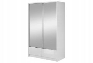 Szafa Lustrzana z Szufladami 150 cm BIAŁA