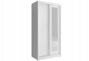 Elegancka Szafa 100 cm BIAŁA Matowa z Lustrem
