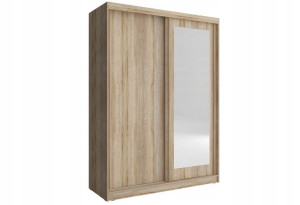 Elegancka Szafa 150 cm SONOMA Matowa z Lustrem