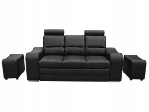 Rozkładana Sofa ze Schowkiem + 2 PUFY MONOLITH