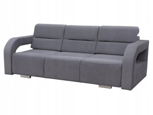 Rozkładana Sofa Kanapa Szara Nowoczesna MONOLITH