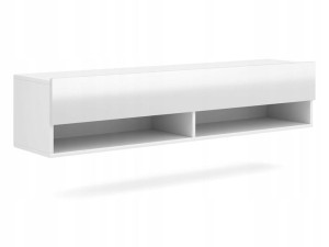 Nowoczesna Szafka RTV do Salonu Wisząca Biała HIT