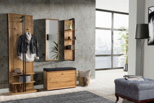 Zestaw Dębowych Mebli do Przedpokoju Loft