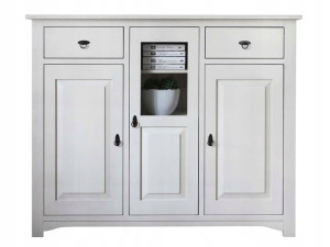 Elegancka Komoda Biała Drewniana do Salonu