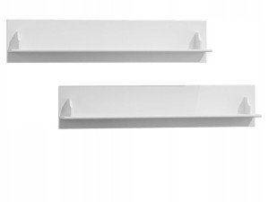 Zestaw Dwie Półki Drewniane Białe 120 cm