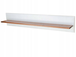 Półka Wisząca do Pokoju 120 cm Drewniana Biała