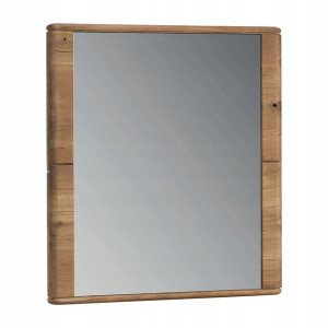 Lustro w Drewnianej Ramie Ramie 70x79 cm Wiszące