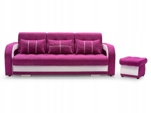 Modna Stylkowa Kanapa Sofa Rozkładana z Pufą GR1