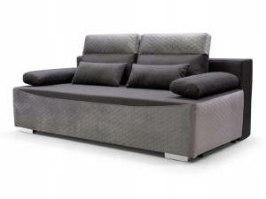 Sofa 200 CM Rozkładana Schowek z Zagłówkami GR1