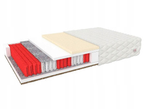 Materac Lateks Kokos 120x200 SPRĘŻYNYOWY MAX CE