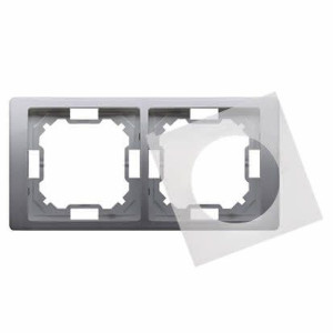 Ramka podwójna IP44 stal inox