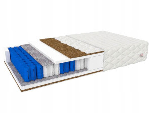 Materac Pocketowy 2x Kokos 140x200 Twardy Max 25cm