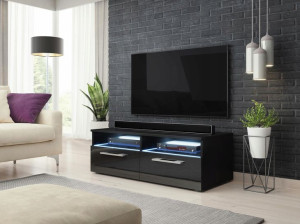 Szafka RTV Bonn LED CZARNY POŁYSK