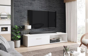 Ekskluzywna szafka RTV Simple 140 cm BIAŁY