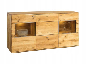 Komoda z Litego Drewna Dębowa 175x90 Dąb Natura