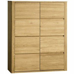 Komoda 150x120 Dębowa Szafka z Drewna Dąb Natura