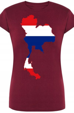 Tajlandia Flaga Damski T-shirt Modny Nadruk R.M