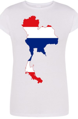 Tajlandia Flaga Damski T-shirt Modny Nadruk R.M