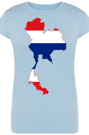 Tajlandia Flaga Damski T-shirt Modny Nadruk R.XL