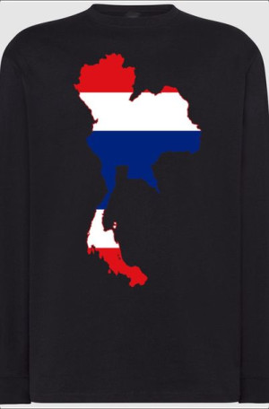 Tajlandia Flaga Longsleeve Modny Nadruk R.4XL
