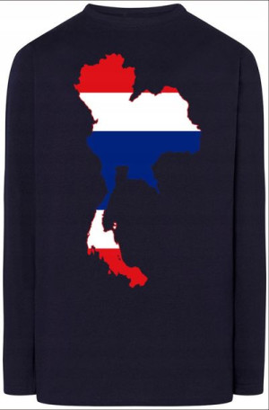 Tajlandia Flaga Longsleeve Modny Nadruk R.L