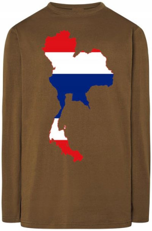 Tajlandia Flaga Longsleeve Modny Nadruk R.M