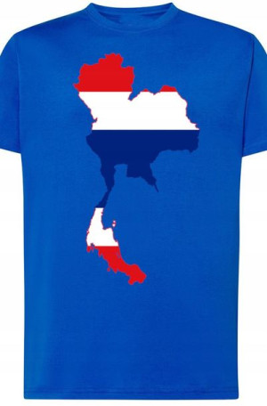 Tajlandia Flaga Męski T-shirt Modny Nadruk R.XL