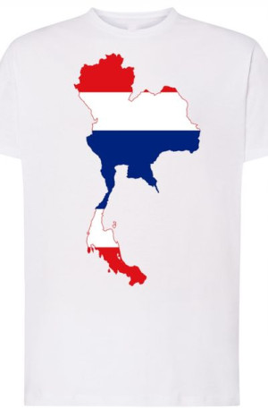 Tajlandia Flaga Męski T-shirt Modny Nadruk R.XXL