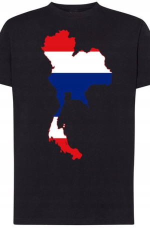 Tajlandia Flaga Męski T-shirt Modny Nadruk R.XXL
