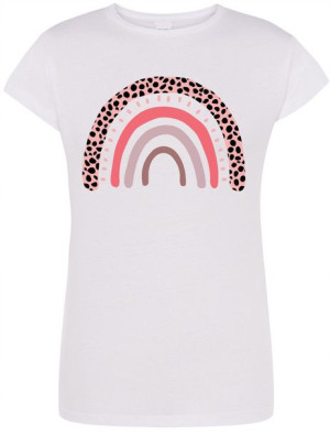 Tęcza Damski Modny T-shirt Nadruk Rozm.L